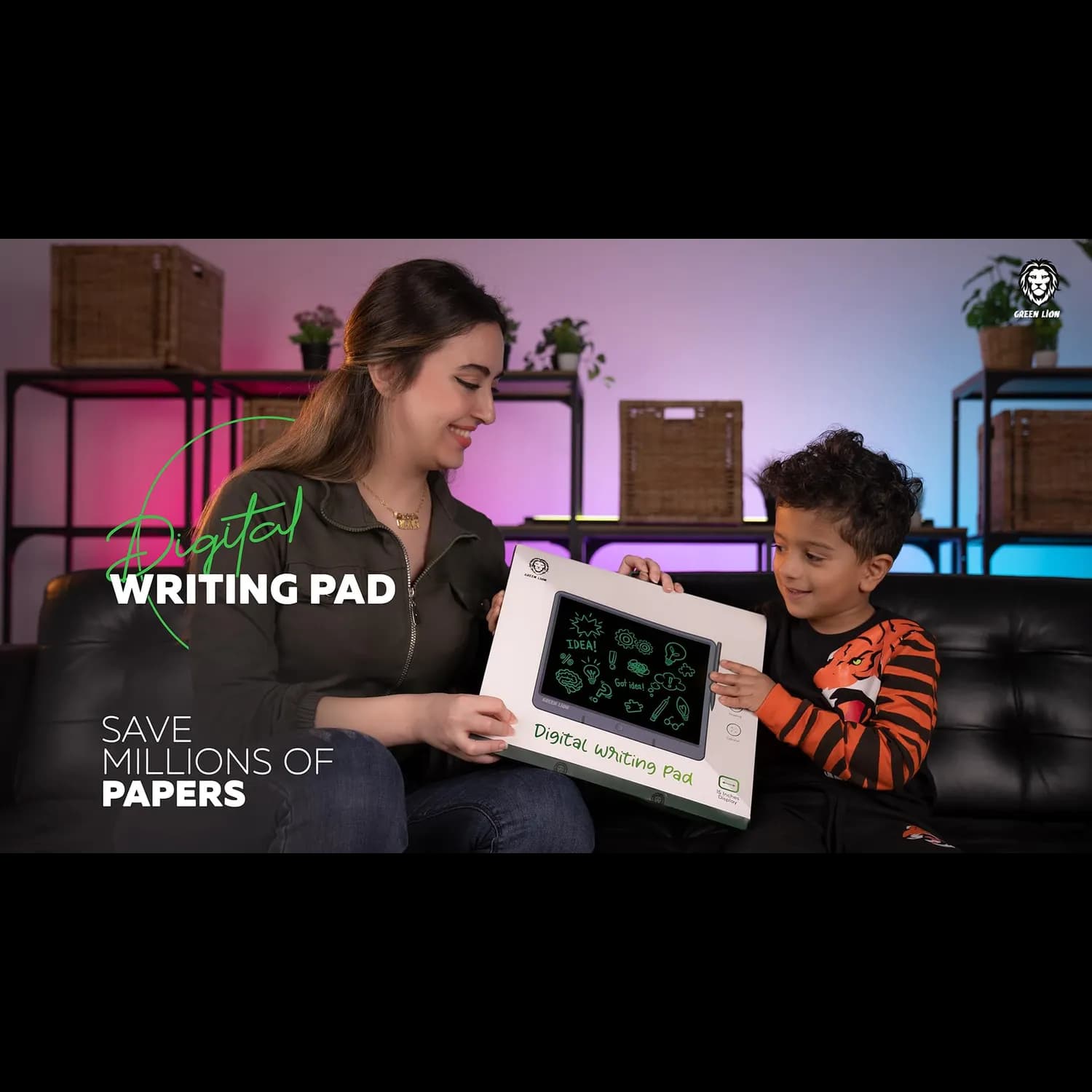 Green Lion LCD Writing Pad - 15 Inch, Gray 2