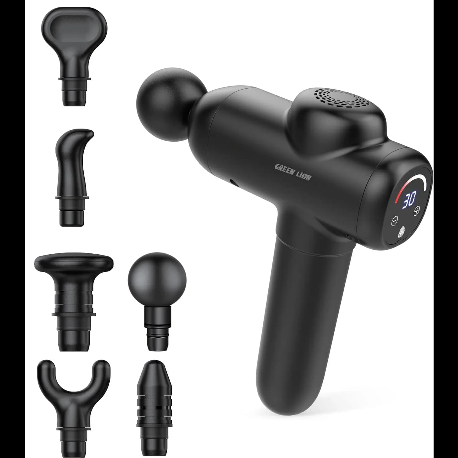 Green Lion Massage Gun - 6 Heads, Black 1