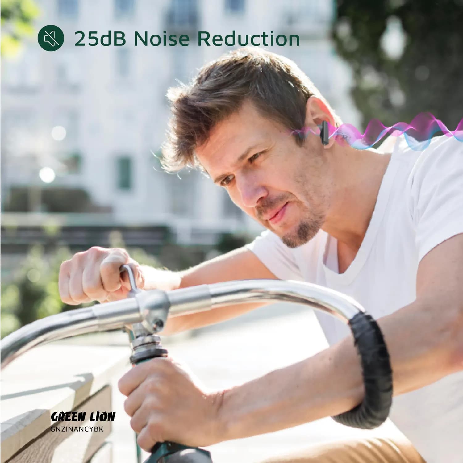 Green Lion Earbuds ZINC Y - ANC, Aluminum Case, Black 3