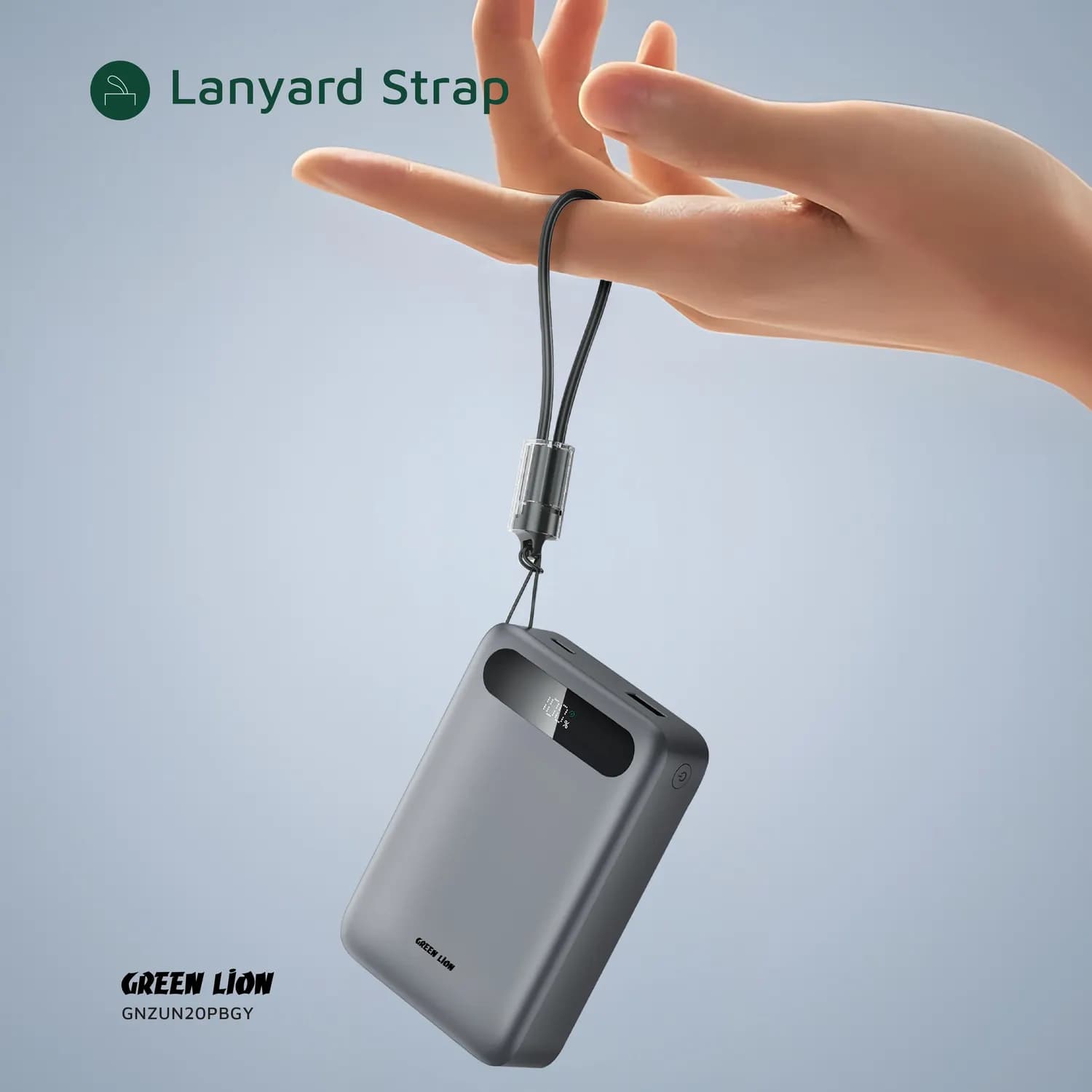 Green Lion Power Bank Zuno - 20000mAh PD 20W, Gray 2