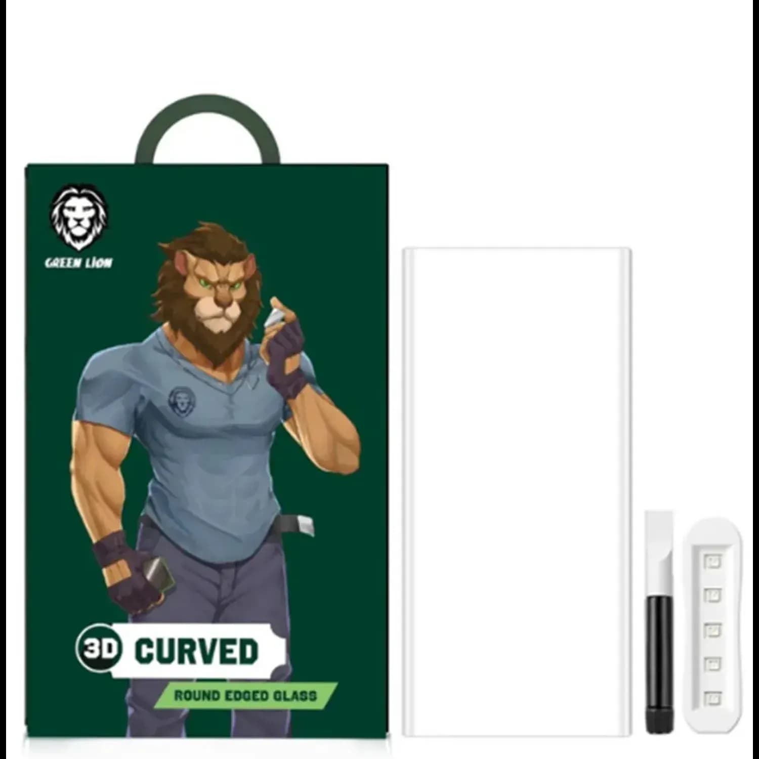 GREEN LION Screen Protector - 3D UV Glass, Clear 2