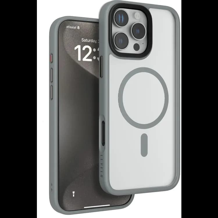 Levelo MagSafe Solo Case iPhone 16 Pro - Armored Defense, Gray