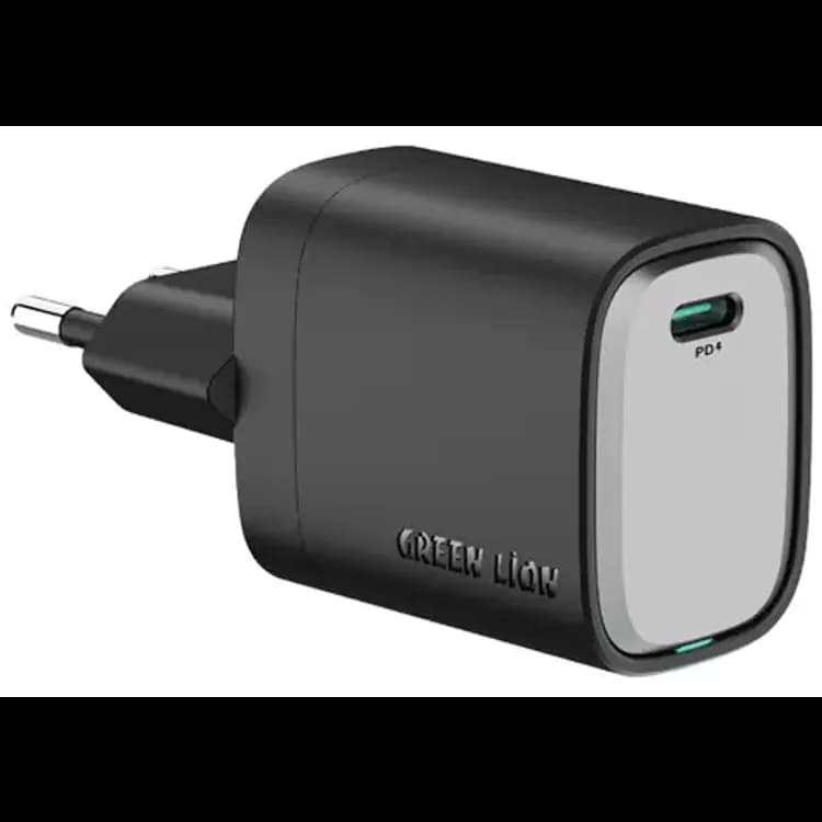 Green Lion Wall Charger Supra 33W - EU Plug, Black/Grey — Gray Green Lion Wall Charger Supra 33W - EU Plug, Black/Grey — Gray