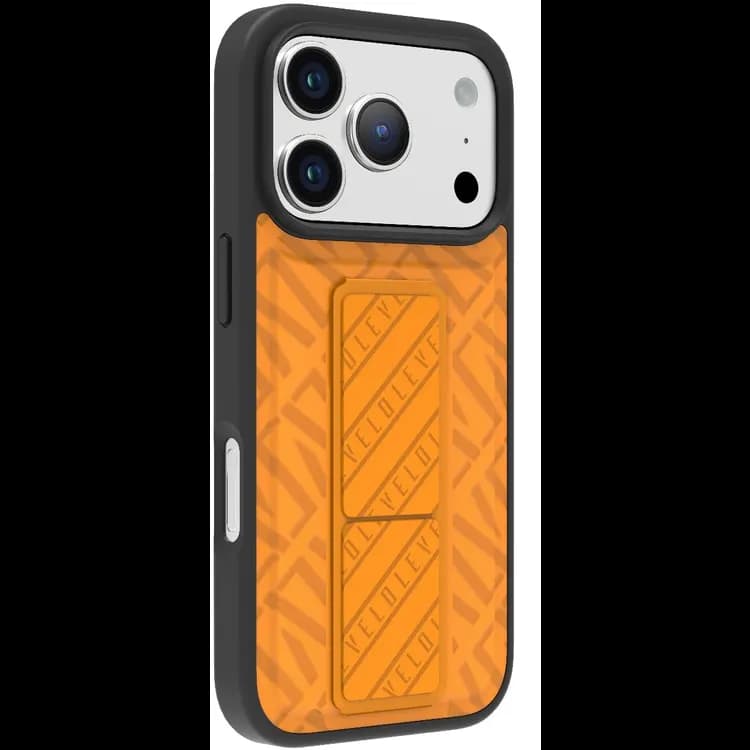 Levelo Morphix Cuero Gripstand Case — Orange