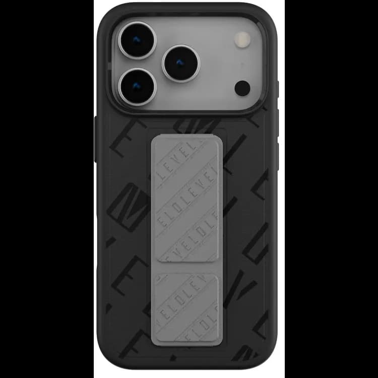 Levelo Morphix Vallo with Faux Leather Gripstand Case — Charcoal
