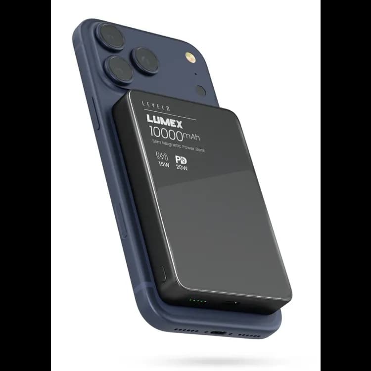 LEVELO Power Bank LVLLMX10KPBBK - 10000mAh Magnetic, Black