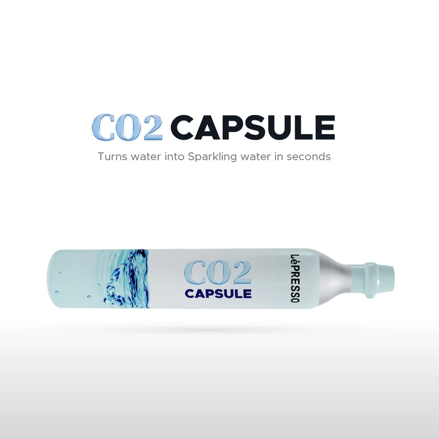 LePresso Sparkling Water Maker Capsule - 0.6L CO2, Silver 4