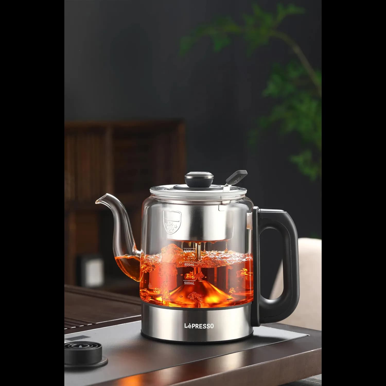 LePresso Tea Brewer and Kettle AuraBrew - 1200ml, Graphite Grey 3