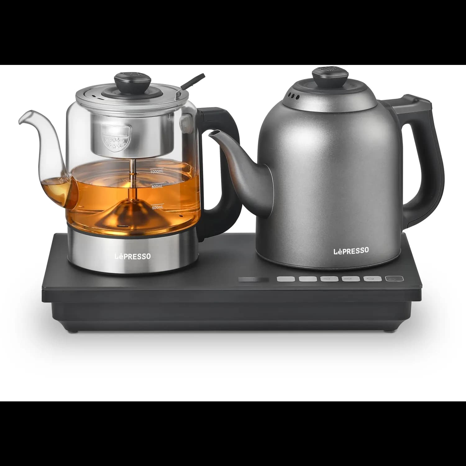 LePresso Tea Brewer and Kettle AuraBrew - 1200ml, Graphite Grey 1 LePresso Tea Brewer and Kettle AuraBrew - 1200ml, Graphite Grey 1