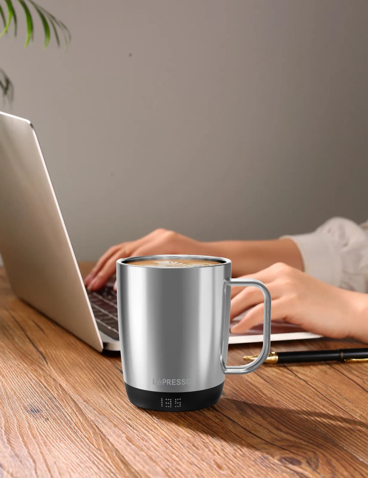 Lepresso Aurelio Ceramic Mug with Temperature Control Base 2
