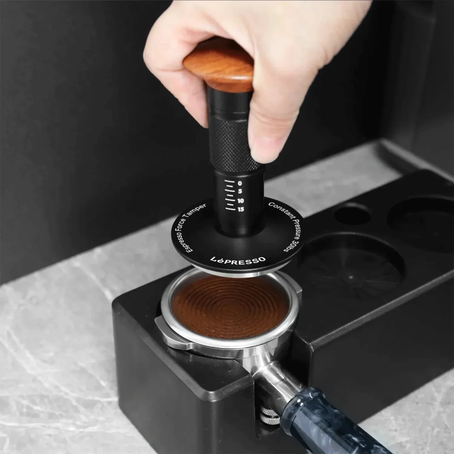 LePresso Coffee Tamper LPCFFAPR0077 - 58.5mm, Black 3