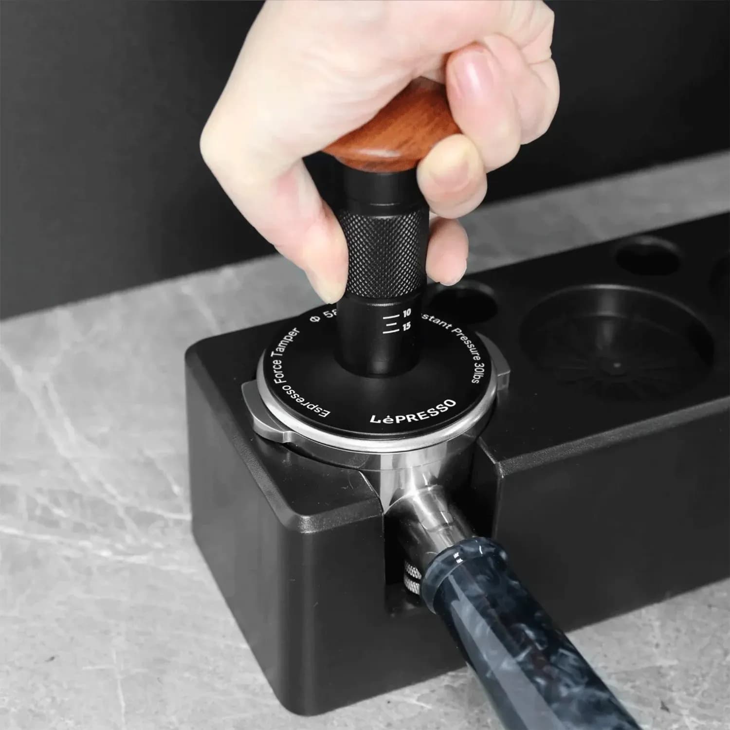 LePresso Coffee Tamper LPCFFAPR0077 - 58.5mm, Black 4