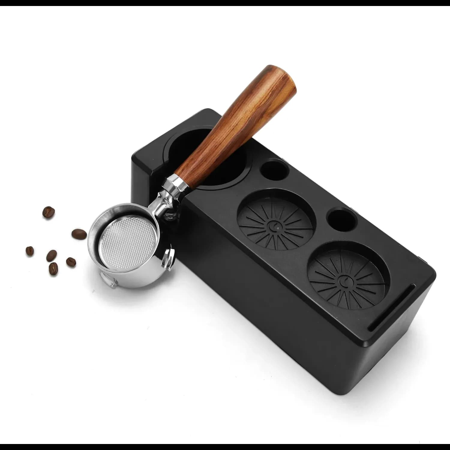LePresso Bottomless Portafilter LPCFFBP0013 - 51mm Stainless Steel & Wood, Brown 5