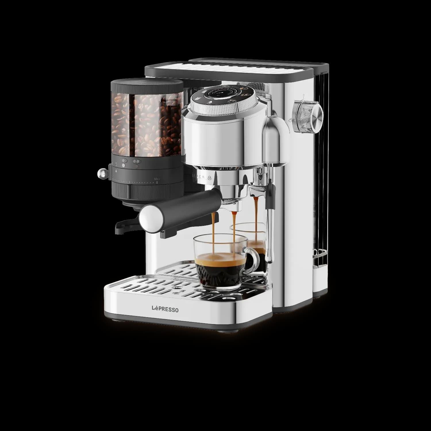 LePRESSO Coffee Machine ILBURRONE - 20 Bar Pump, Silver 1 LePRESSO Coffee Machine ILBURRONE - 20 Bar Pump, Silver 1