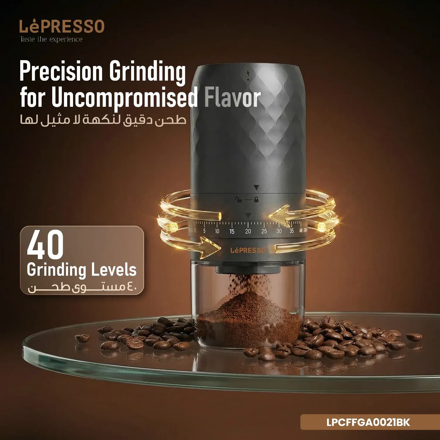 Lepresso Coffee Grinder Grindamico - Rechargeable, Black 3
