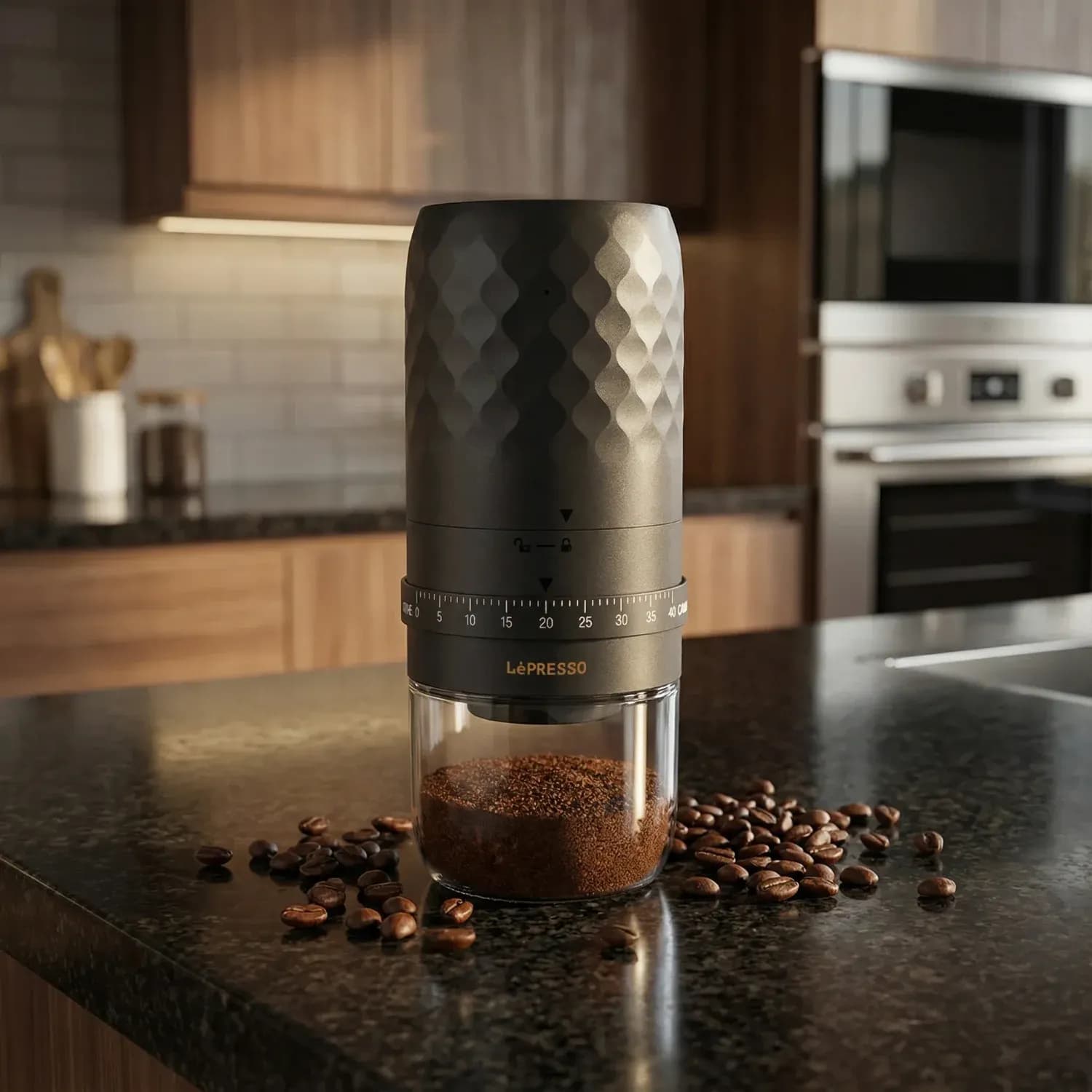 Lepresso Coffee Grinder Grindamico - Rechargeable, Black 5