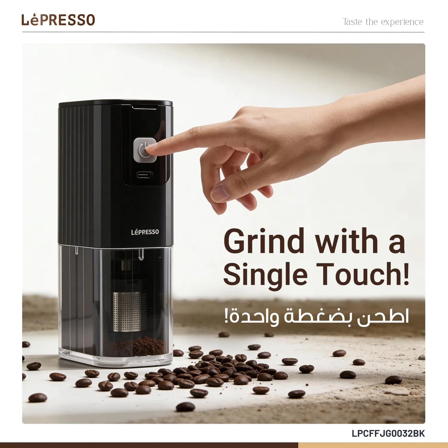 LePresso Coffee Grinder JetGrind - Portable, Rechargeable, Black 4