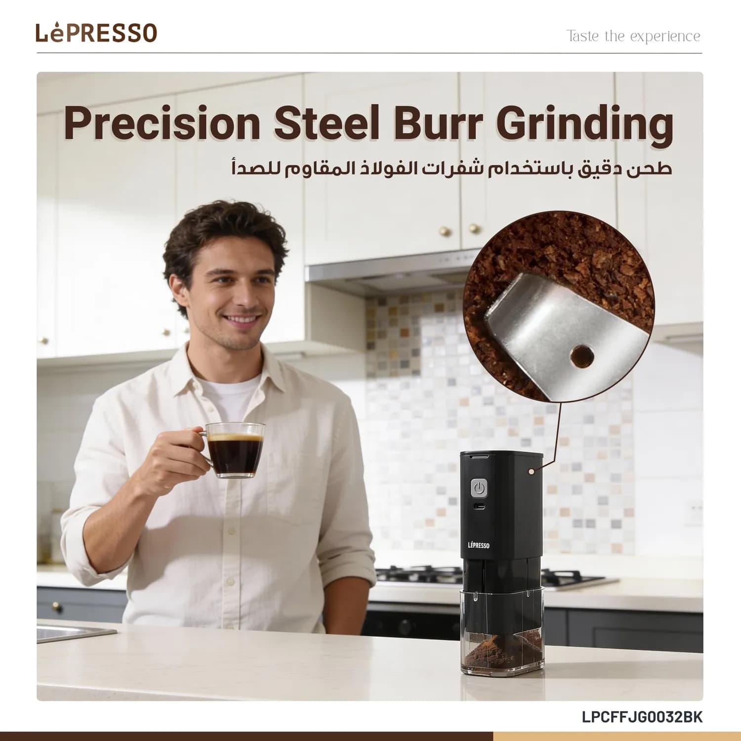 LePresso Coffee Grinder JetGrind - Portable, Rechargeable, Black 5