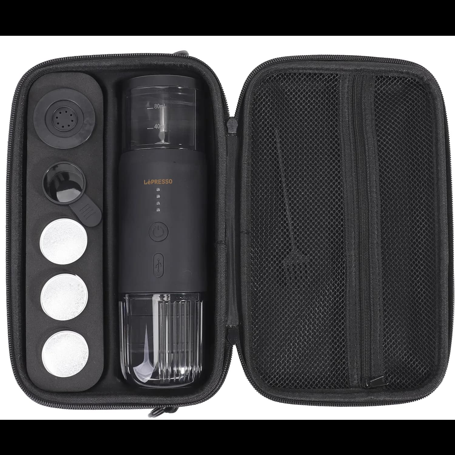 LePresso Portable Espresso Machine - 80ml, USB-C, Black 2