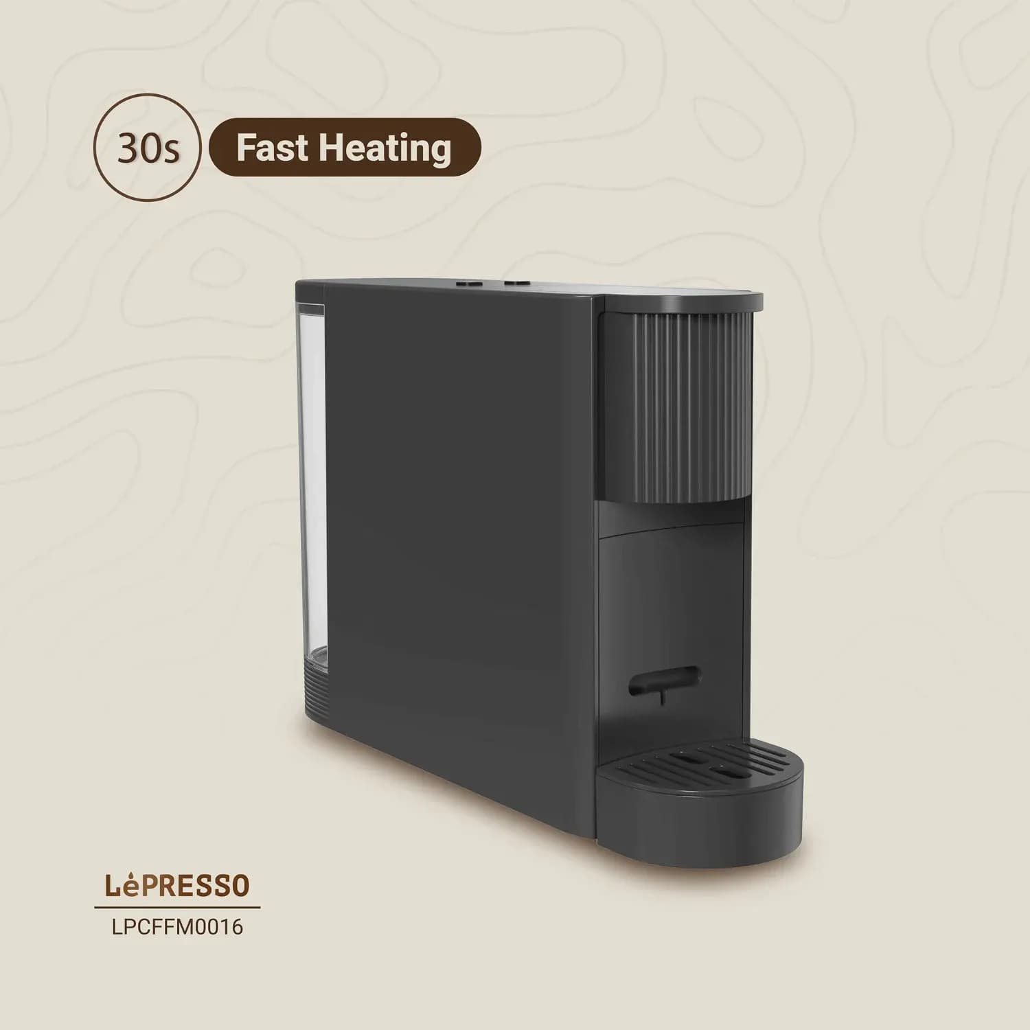 LePresso Coffee Machine - 20Bar Pump, 500mL, Black 4