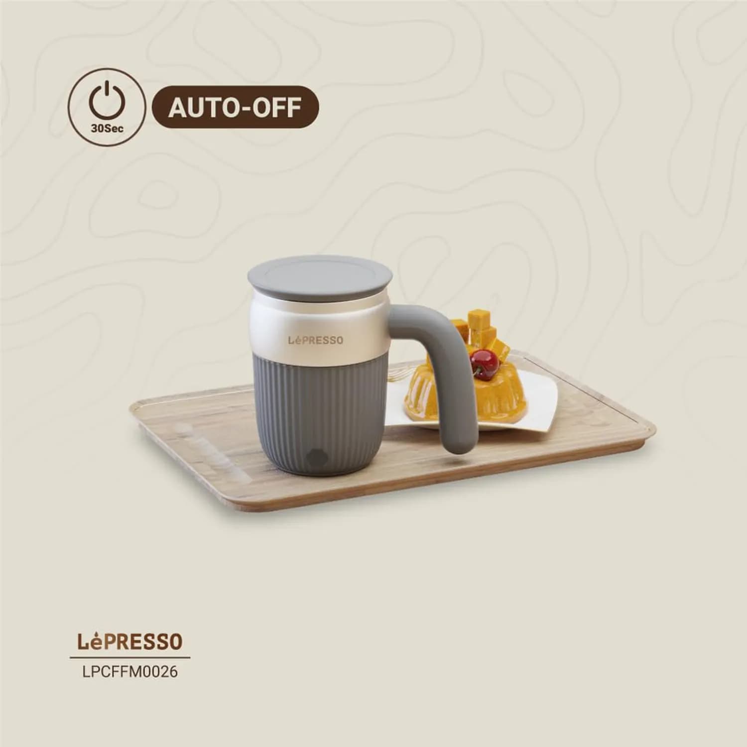 LePresso Stirring Mug - Rechargeable, 450ml Grey 5