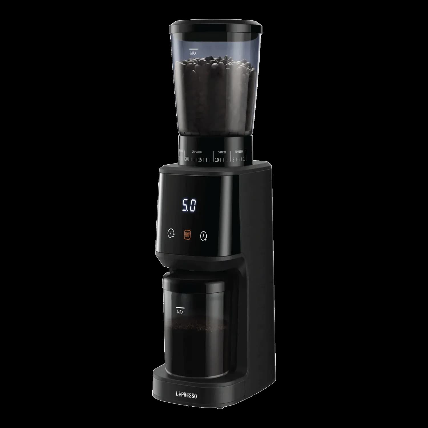 LePresso Coffee Grinder - Digital Weight Control, 60 Settings, Stainless Steel 1 LePresso Coffee Grinder - Digital Weight Control, 60 Settings, Stainless Steel 1