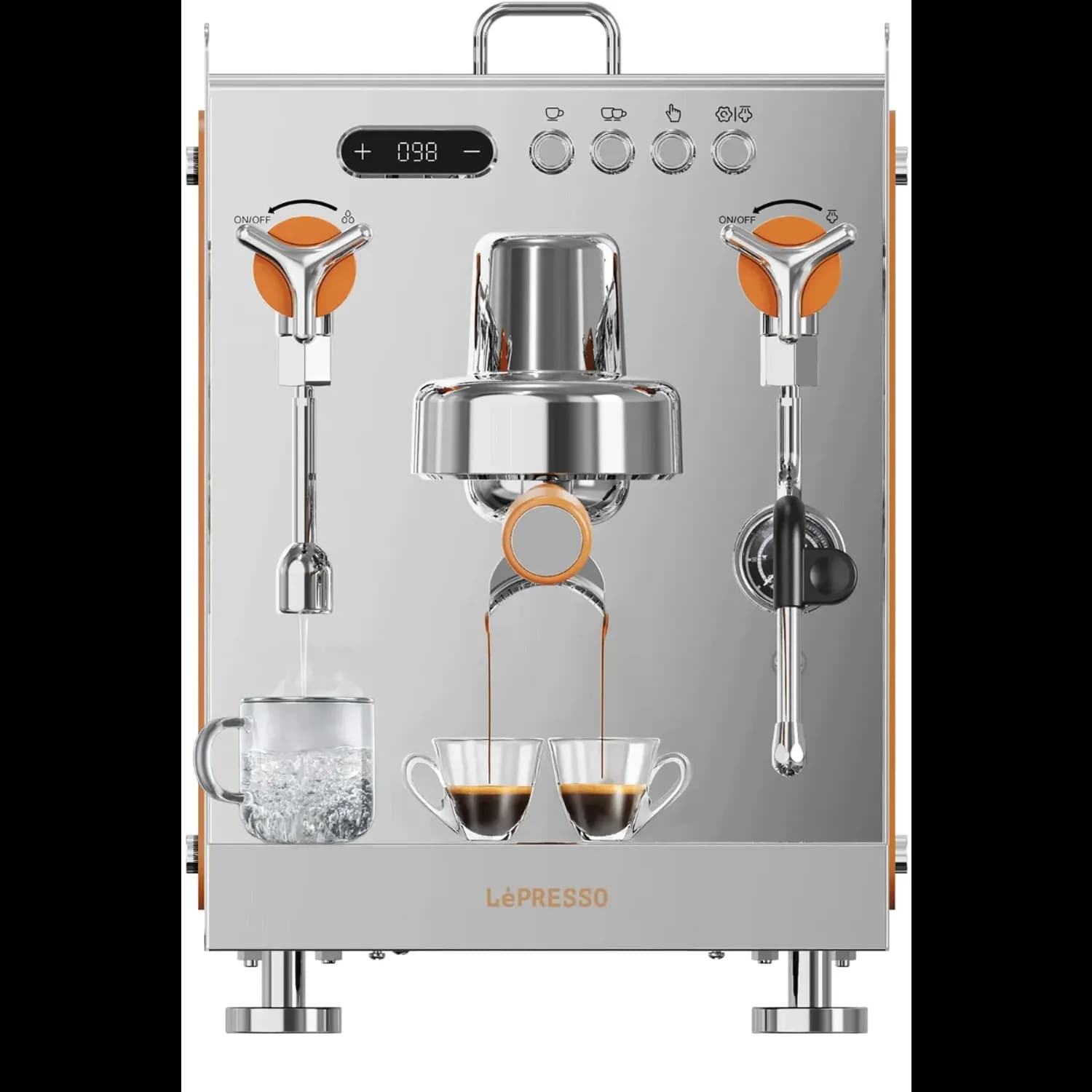 LePresso Coffee Machine - Dual Boiler, 15Bar Pump, Commercial 58mm Portafilter 2