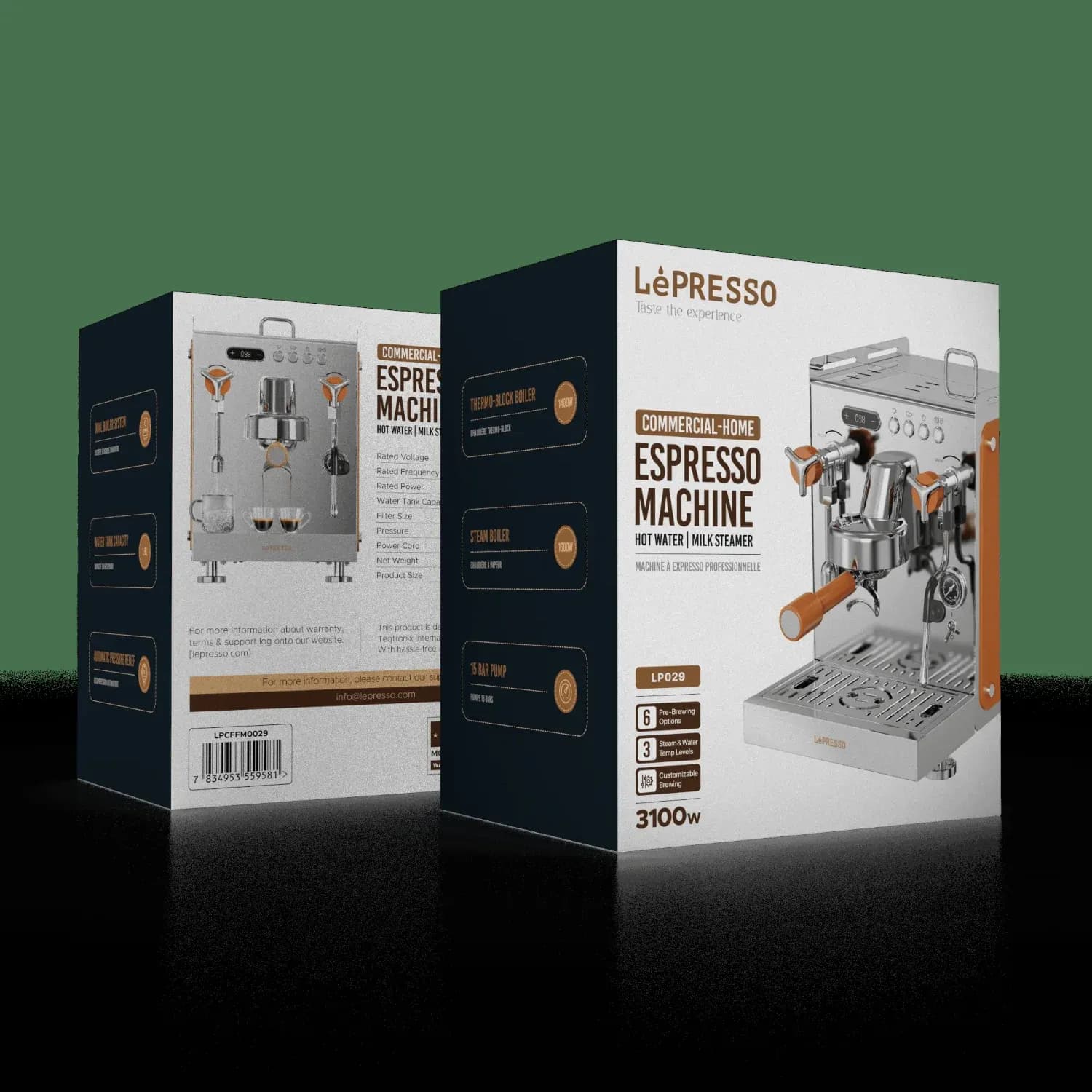 LePresso Coffee Machine - Dual Boiler, 15Bar Pump, Commercial 58mm Portafilter 4
