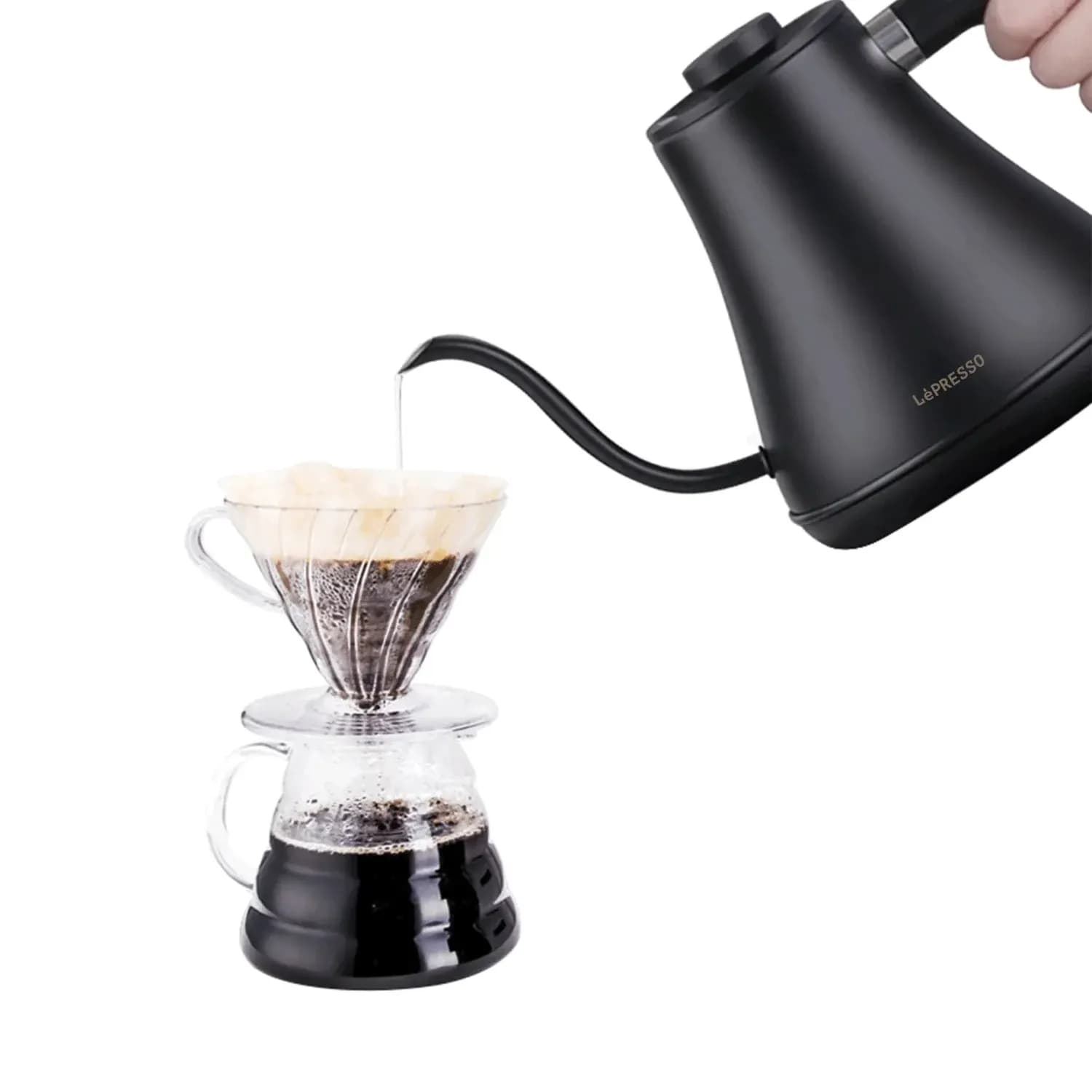 LePresso Electric Gooseneck Kettle - Temp Control, Black 4