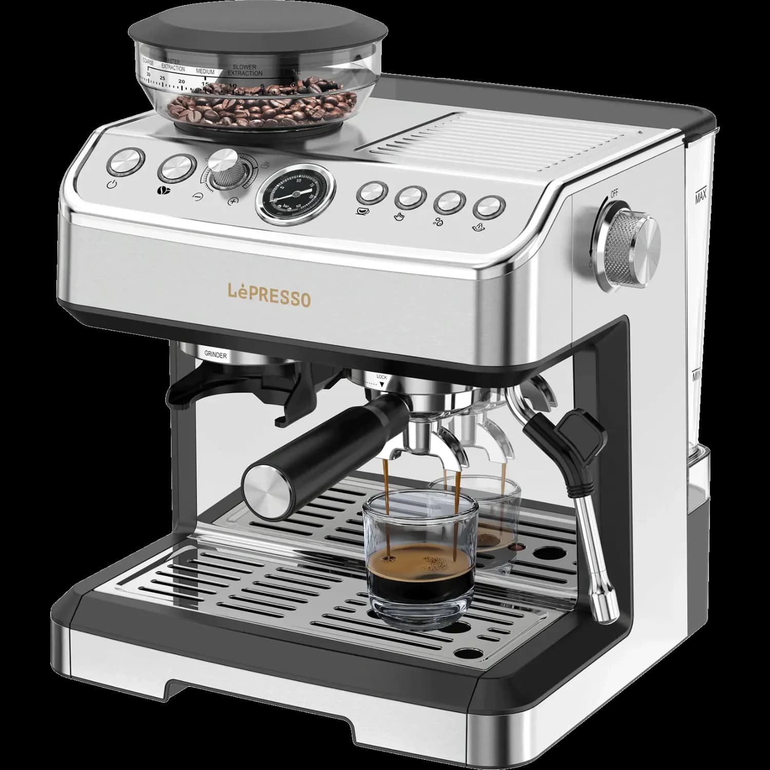 LePresso Espresso Machine - Dual Boiler, Built-in Grinder, Grey 1 LePresso Espresso Machine - Dual Boiler, Built-in Grinder, Grey 1