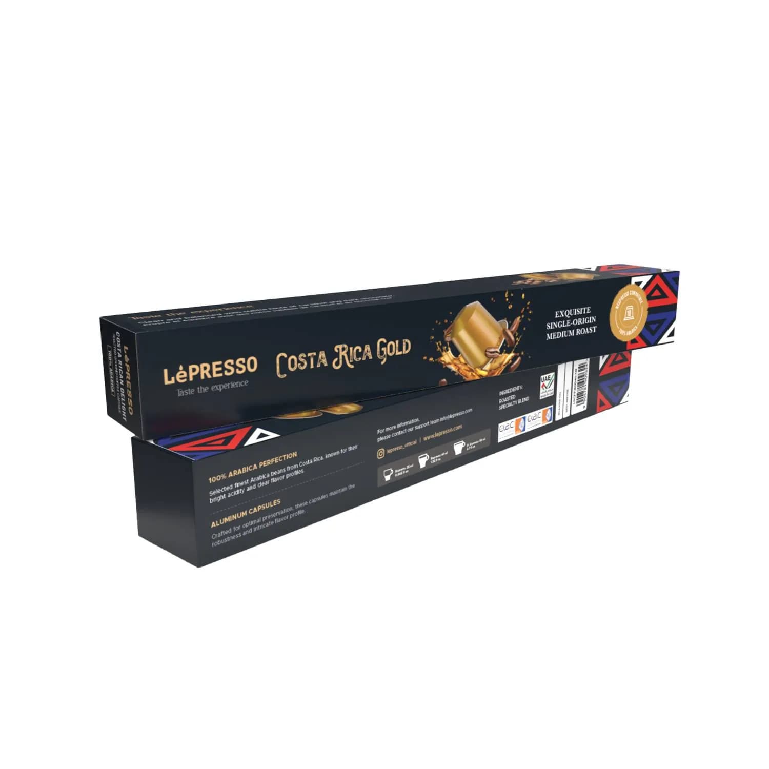 Lepresso Aluminum Capsules for Nespresso Blended 10Pcs Gold 2