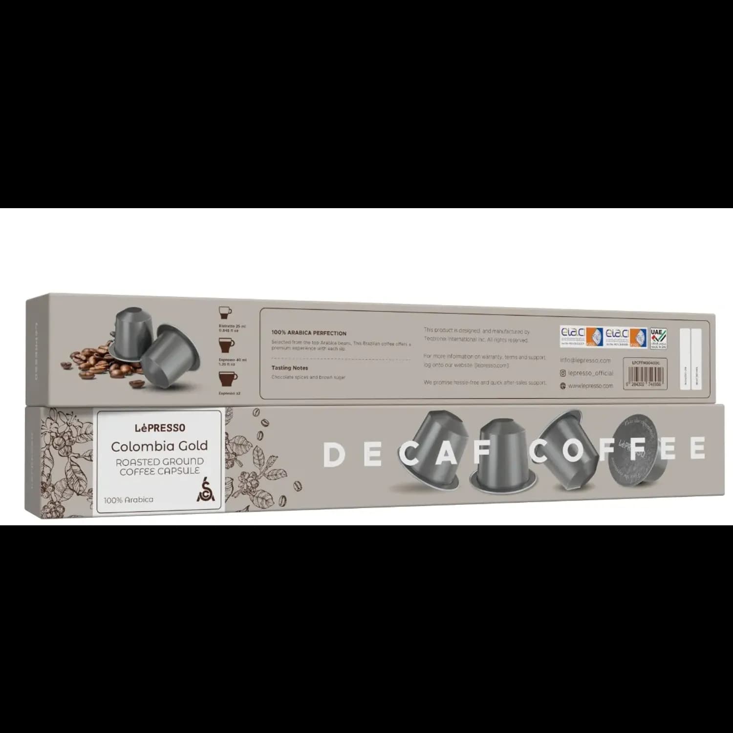LePresso Coffee Capsule - Colombia Decaf, Silver 4