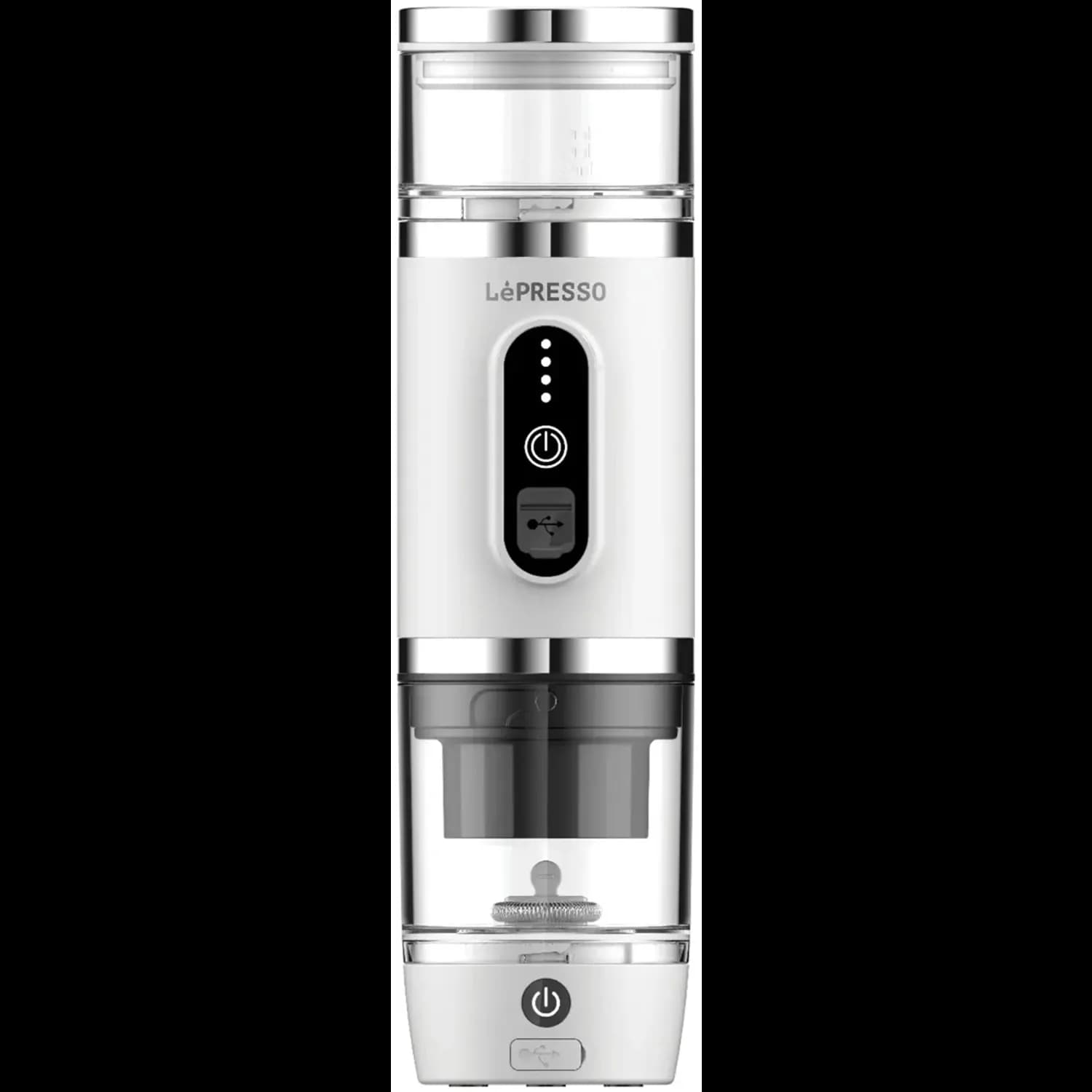 Lepresso Portabrew 4 in 1 Portable Coffee Machine with Milk Frother - White — White 1 Lepresso Portabrew 4 in 1 Portable Coffee Machine with Milk Frother - White — White 1