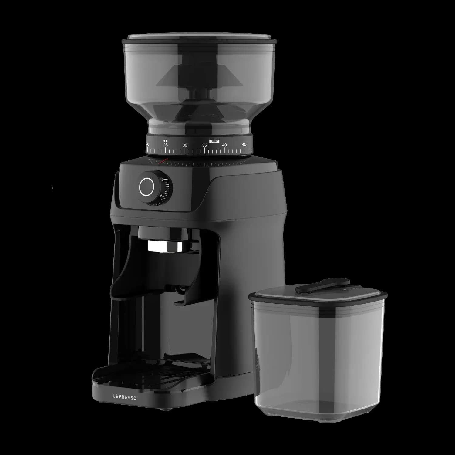LePresso Burr Grinder - 48mm Stainless Steel, Black 1 LePresso Burr Grinder - 48mm Stainless Steel, Black 1