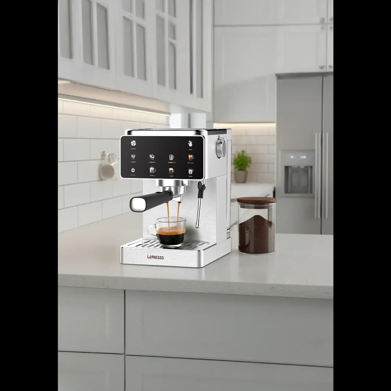 LePresso Espresso Machine - Steam Wand, Silver 5