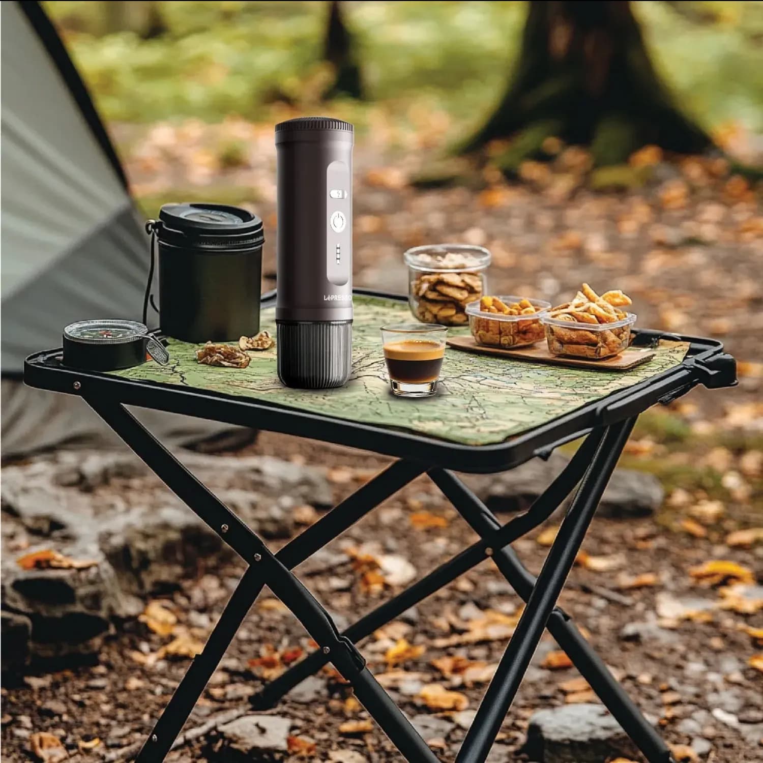 LePresso Espresso Maker - 2-in-1 Capsule & Powder, Brown — Brown 3