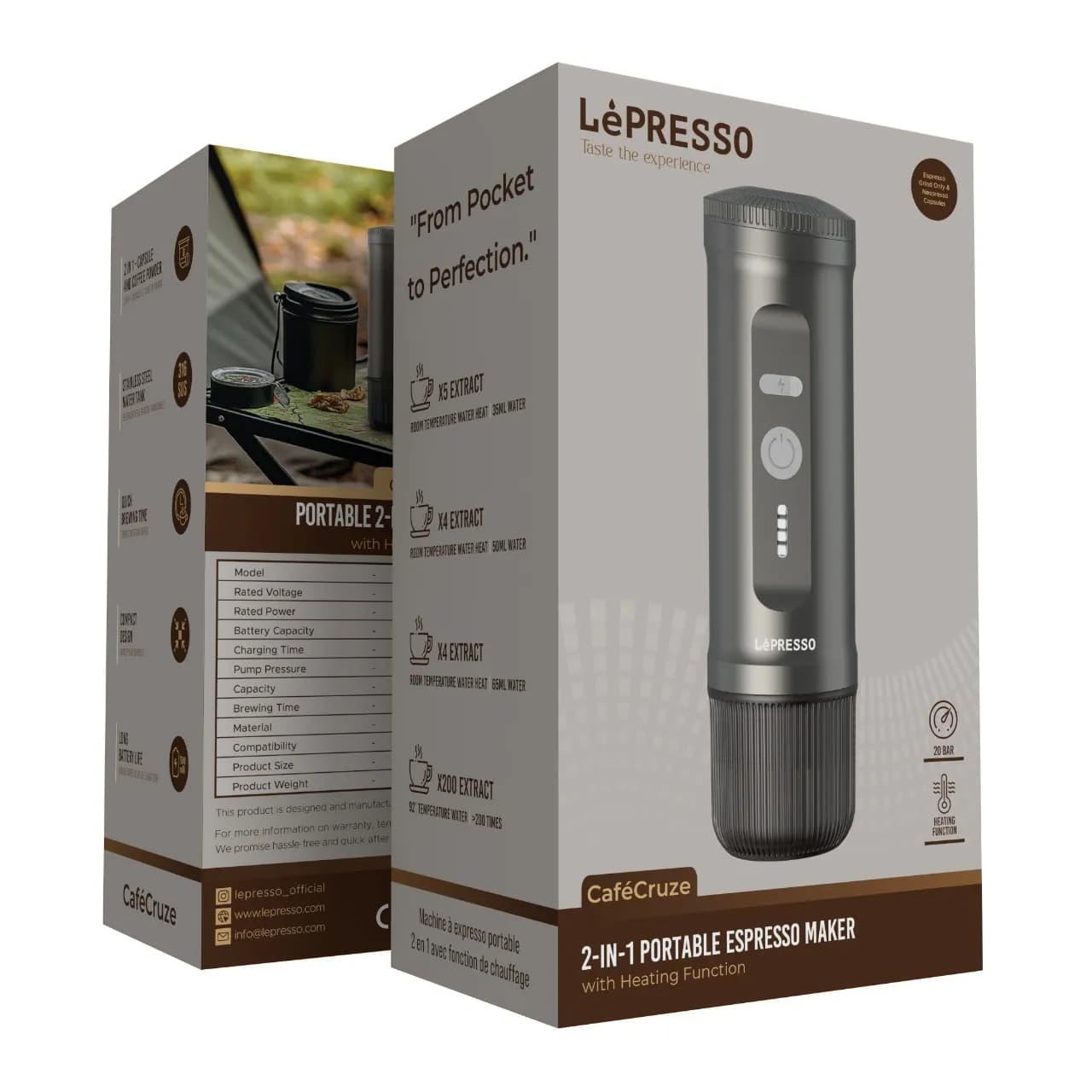 Lepresso Portable 2-in-1 Espresso Maker 2