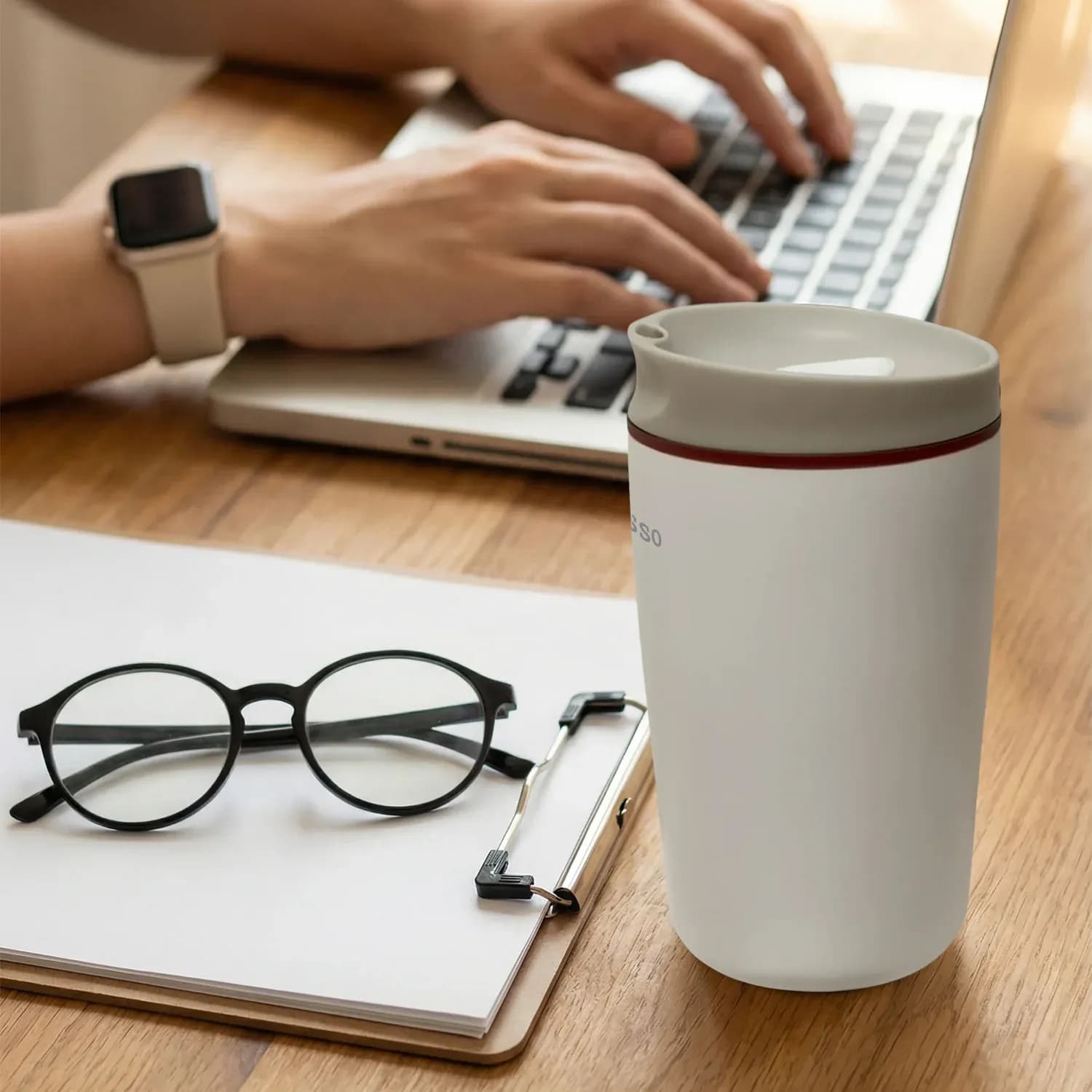 LePresso Tumbler QuirkSip - Insulated 360ml, Beige — Beige 5