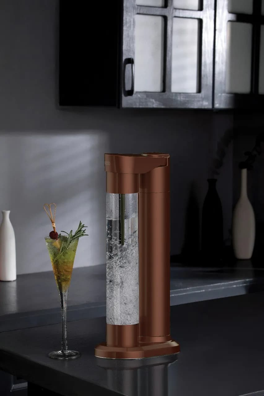 Lepresso Fizznest Sparkling Water Machine - Silver - Brown 2