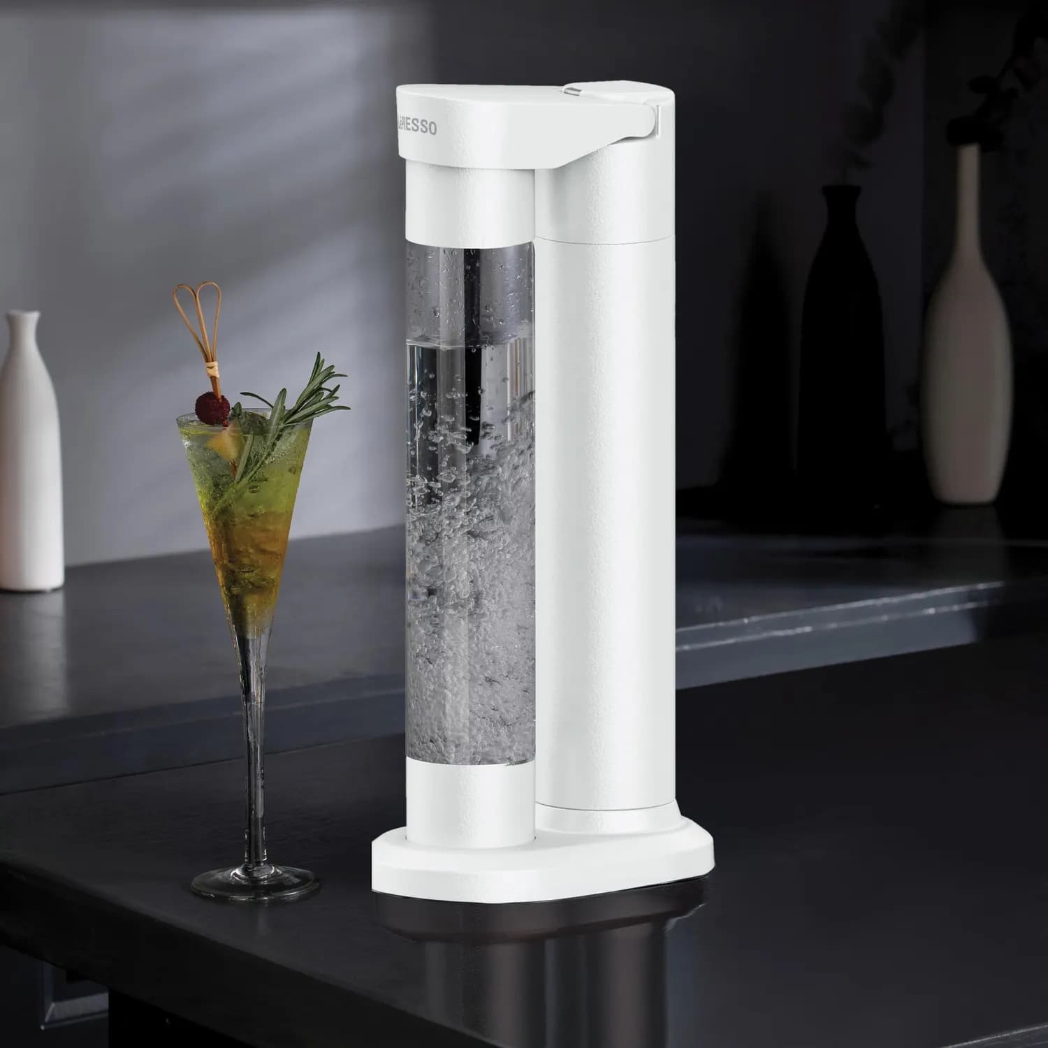 LePresso Sparkling Water Maker - Dual-Release System, White — White 2