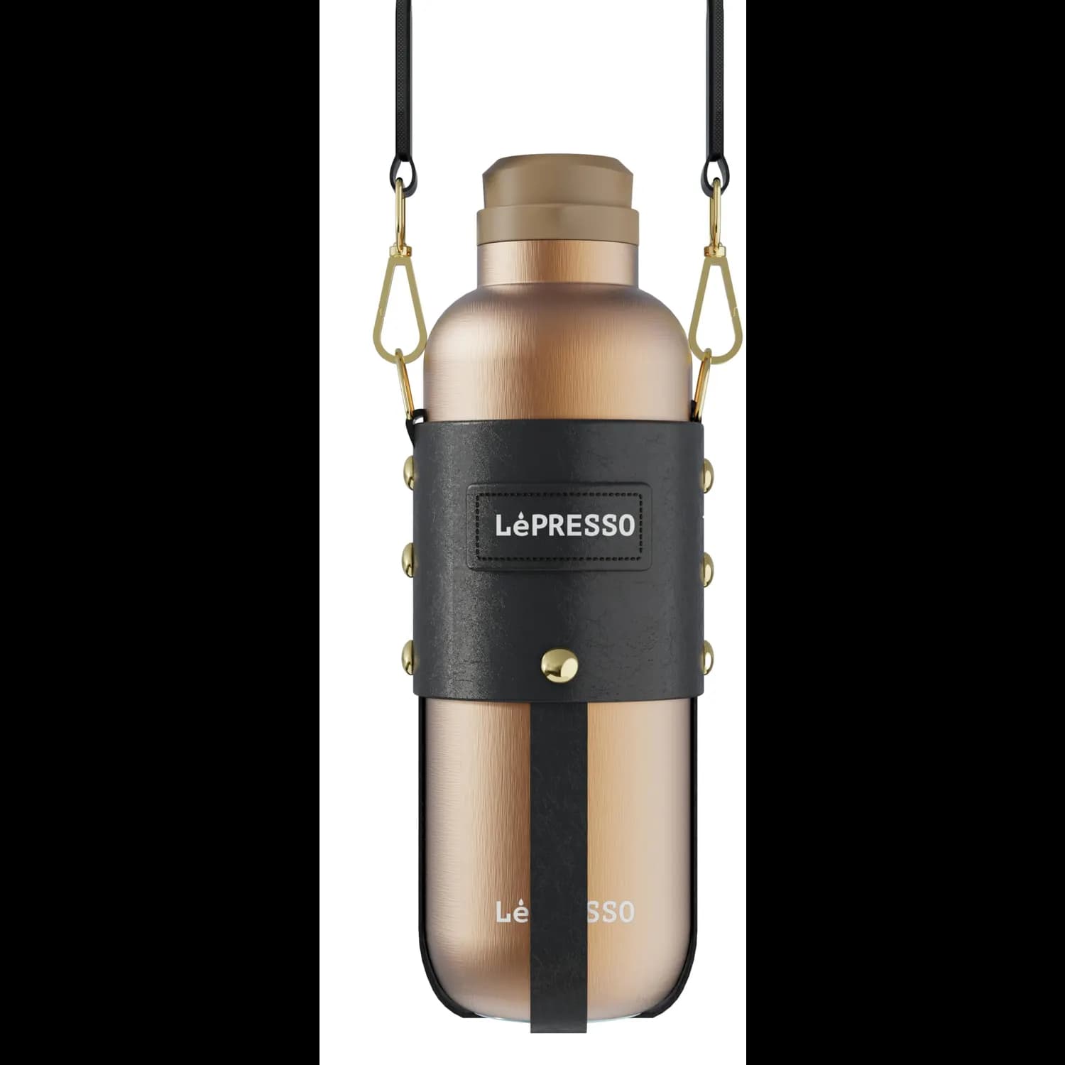 LePresso Thermos Bottle ThermaTrail - 650ml, Gold — Stainless Steel 2