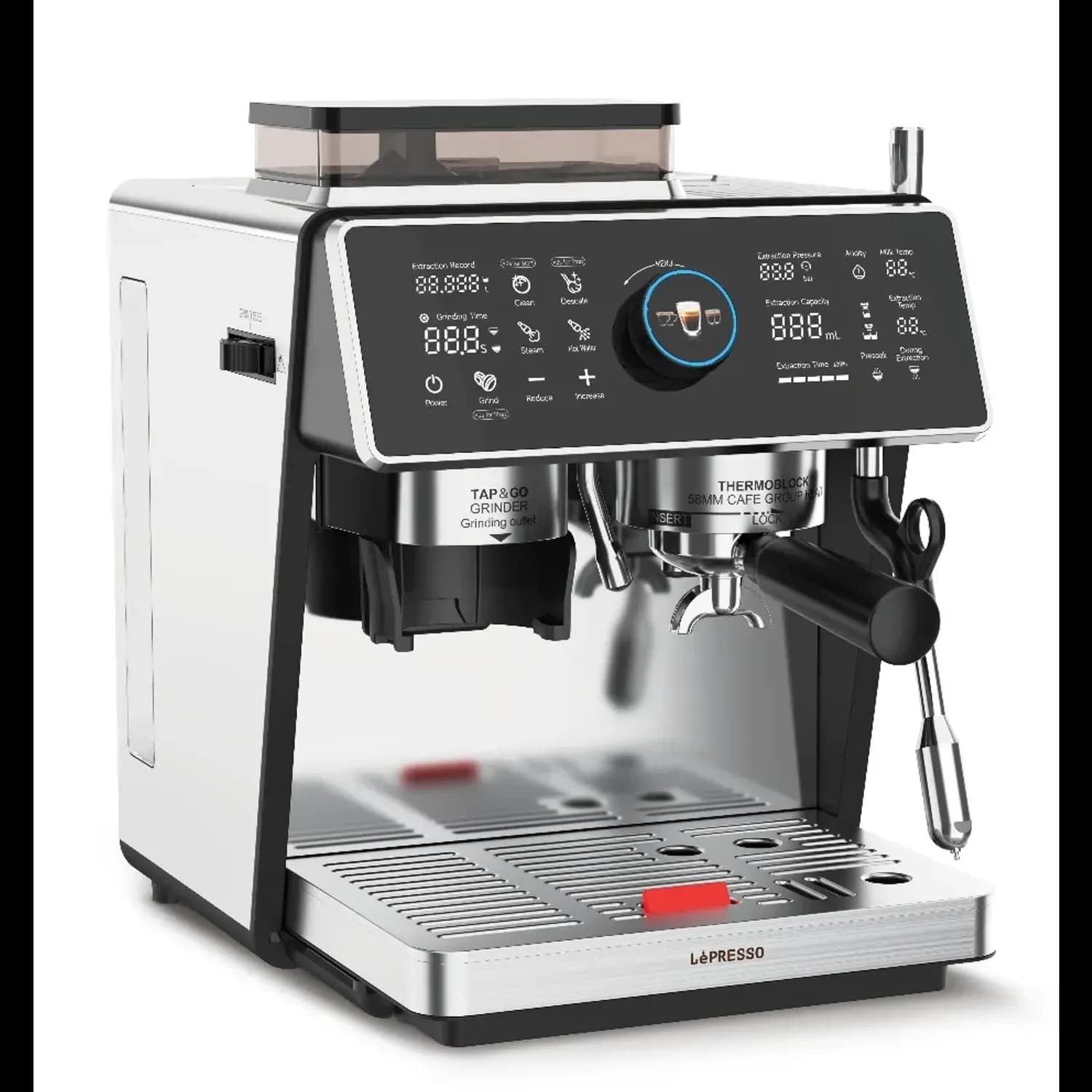LePresso Coffee Machine - Dual Boiler, Grinder, 20 Bar, Vivente 1 LePresso Coffee Machine - Dual Boiler, Grinder, 20 Bar, Vivente 1