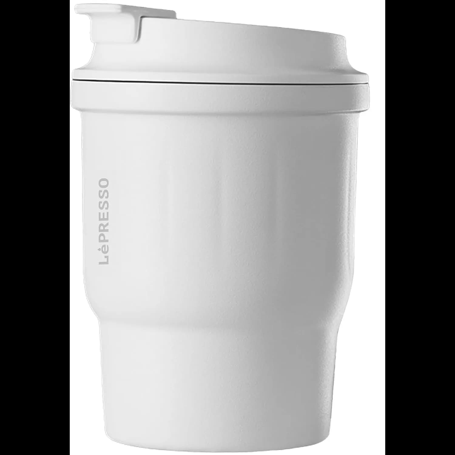LePresso Insulated Tumbler - 450ml, 8H Hot & 10H Cold, White — Black 2