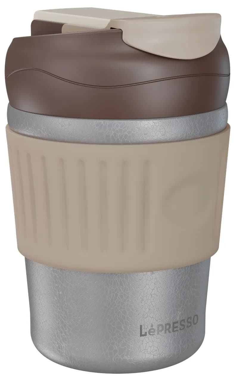 Lepresso Morningscape Tumbler Mug Dual Sip - Grey 1 Lepresso Morningscape Tumbler Mug Dual Sip - Grey 1
