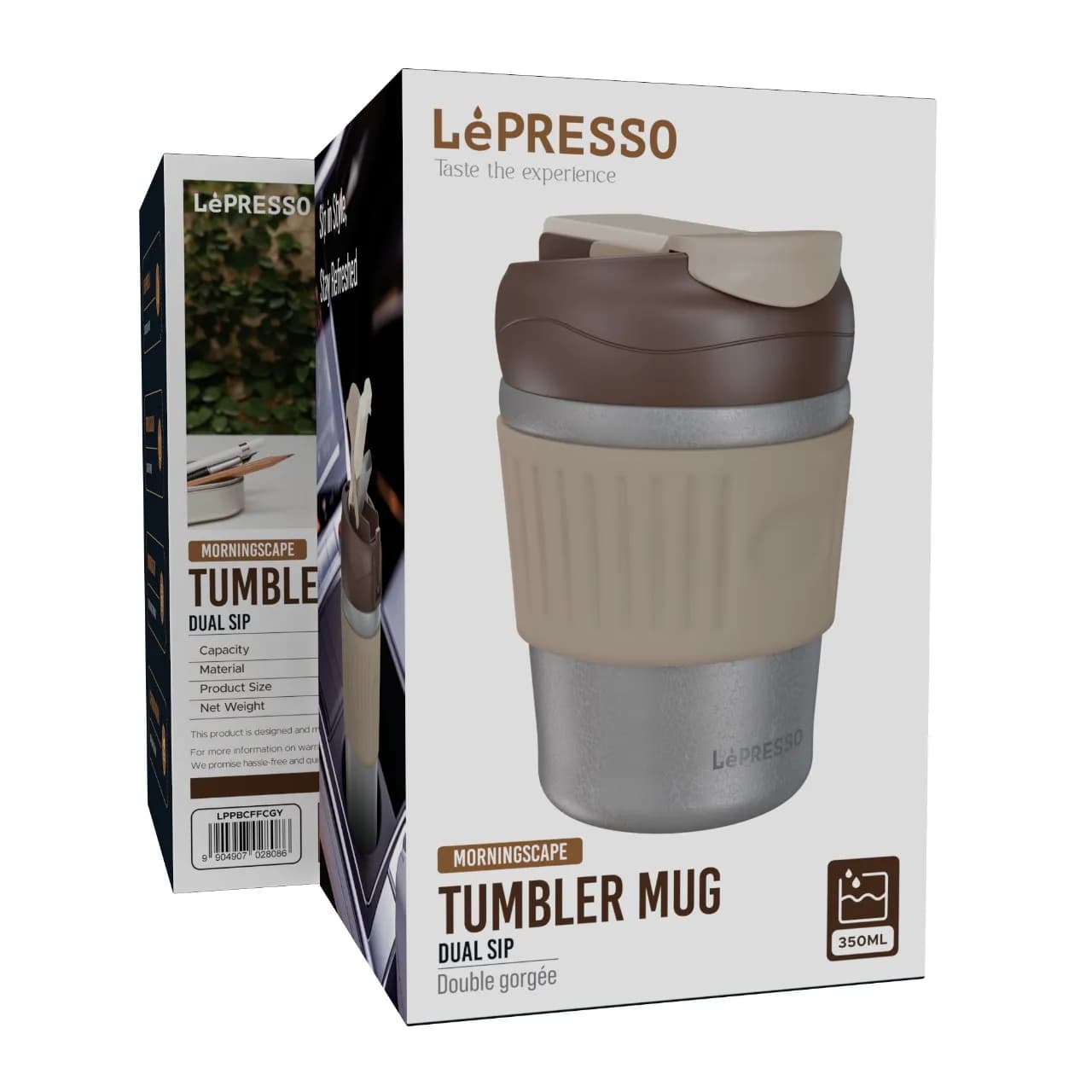 Lepresso Morningscape Tumbler Mug Dual Sip - Grey 2