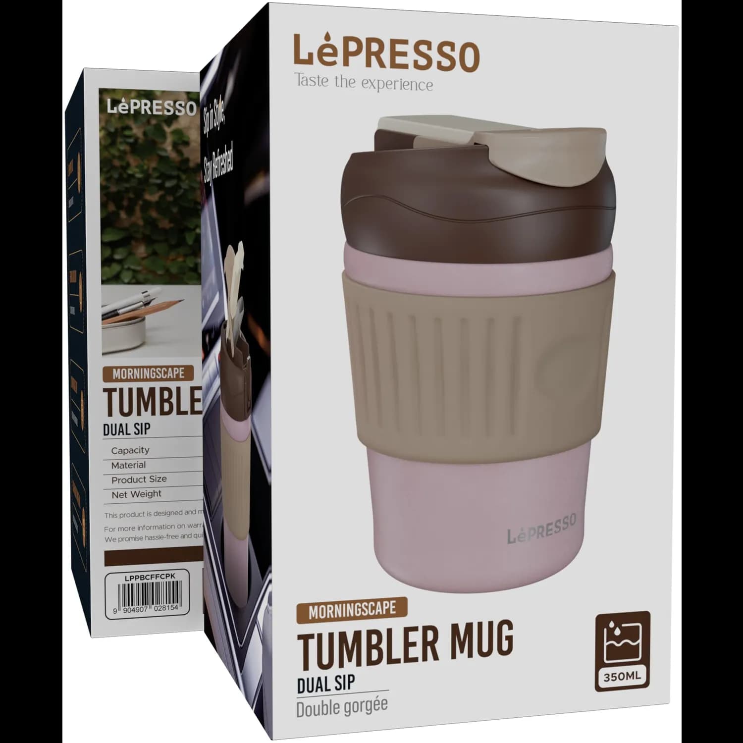 LePresso Tumbler Mug - Dual Sip Lid, 350ml Pink — Pink 4