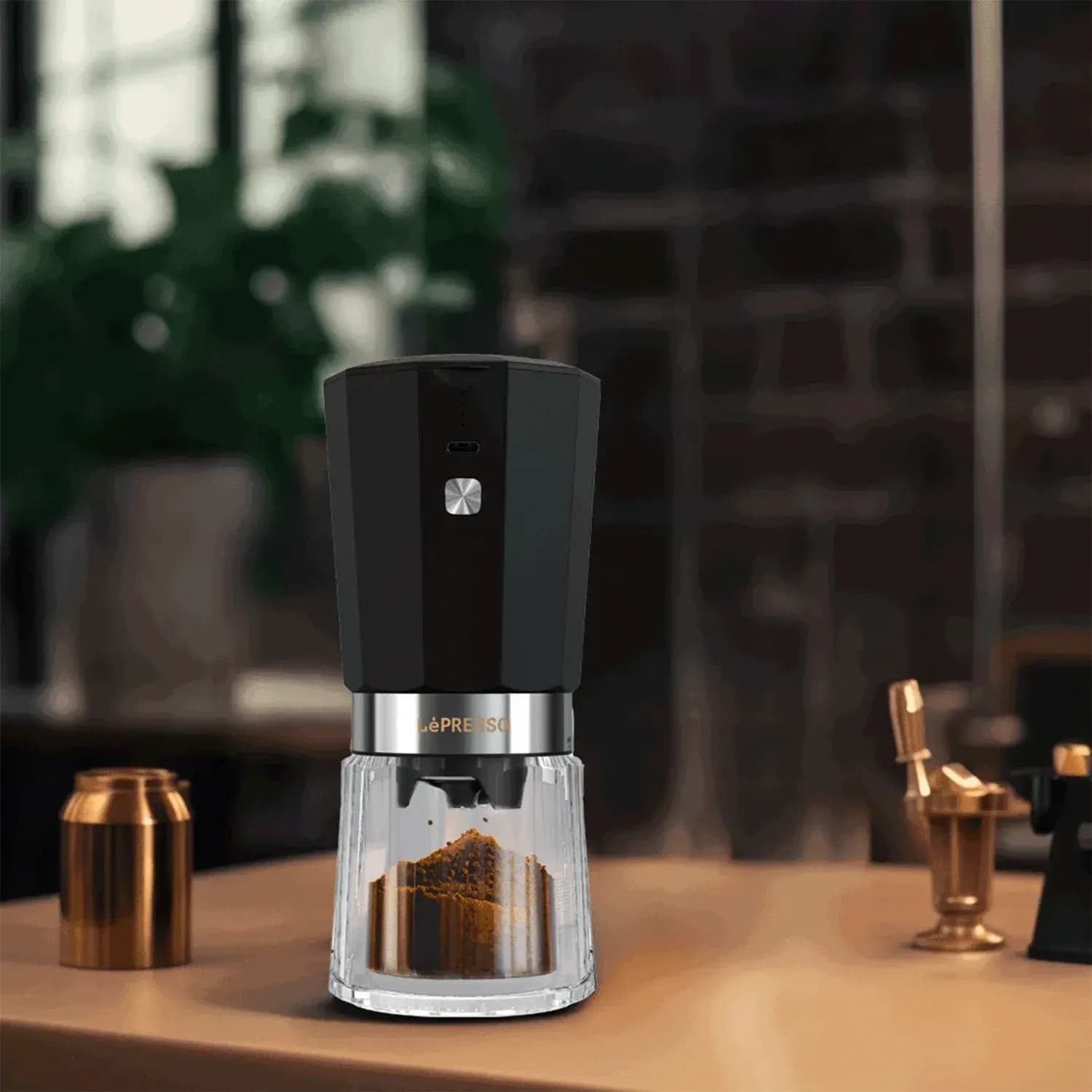 LePresso Cordless Conical Burr Grinder - 18W, Black 4
