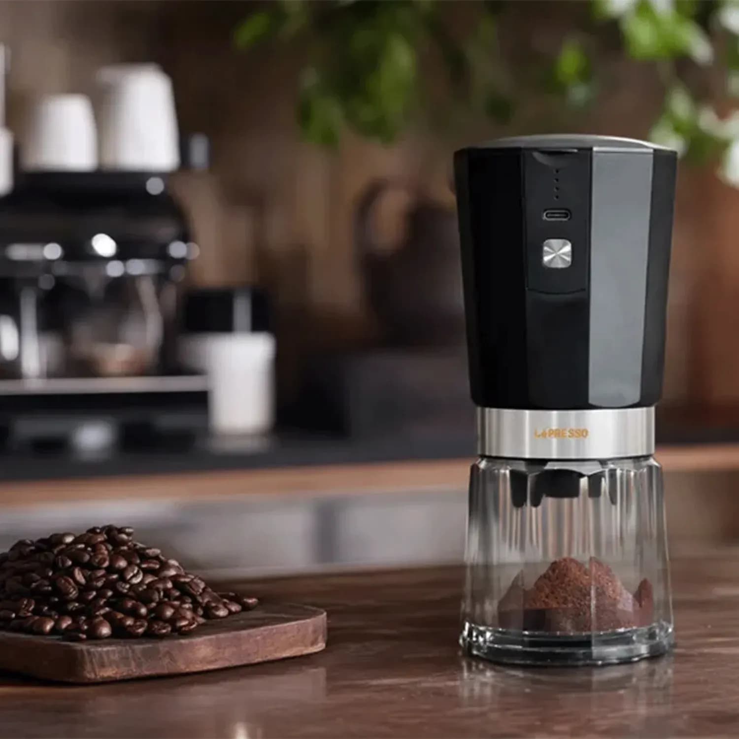 LePresso Cordless Conical Burr Grinder - 18W, Black 5