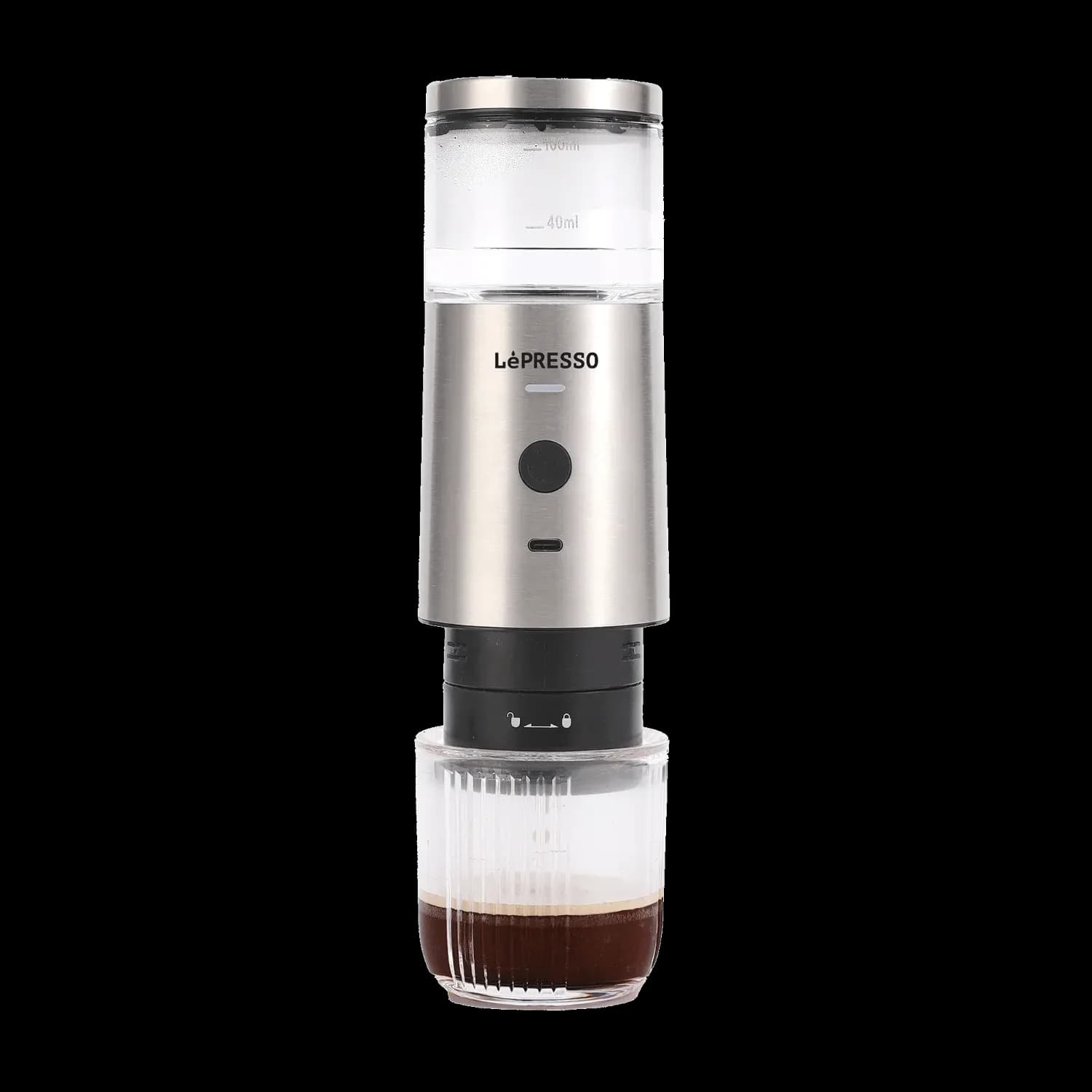 LePresso Portable Espresso Machine - Thermal Meter, Silver 1 LePresso Portable Espresso Machine - Thermal Meter, Silver 1