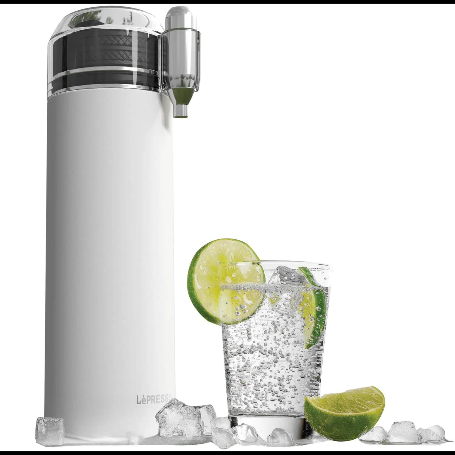 LePresso Sparkling Water Maker - Double Wall Vacuum, 750mL, White — White 1 LePresso Sparkling Water Maker - Double Wall Vacuum, 750mL, White — White 1